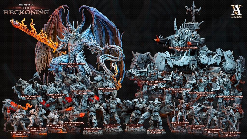 3D Printed Archvillain Games Armari Druraka Riders Demonstar - The Reckoning 28 32mm D&D