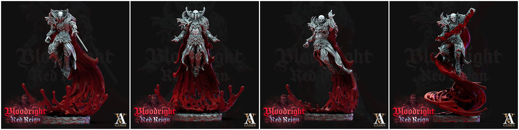 3D Printed Archvillain Games Bloodright Red Reign - Bloodcloaks 28mm 32mm D&D