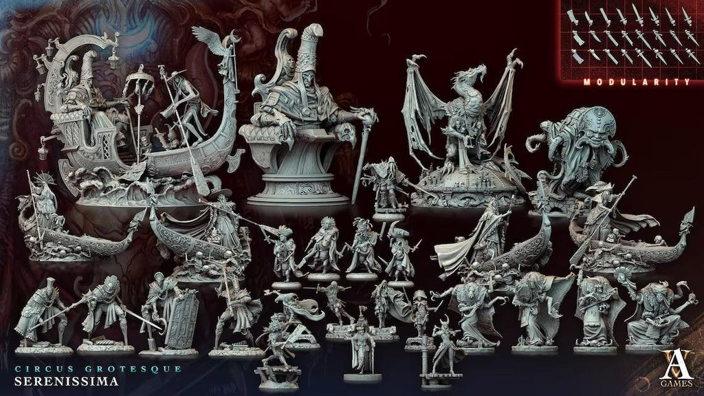 3D Printed Archvillain Games Circus Grotesque - Serenissima Mascheraio 28 32mm D&D