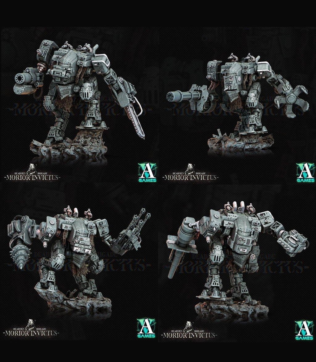 3D Printed Archvillain Games Deadmen Brigade - Morior Invictus Morior MK-18 Paladin 28 32mm D&D