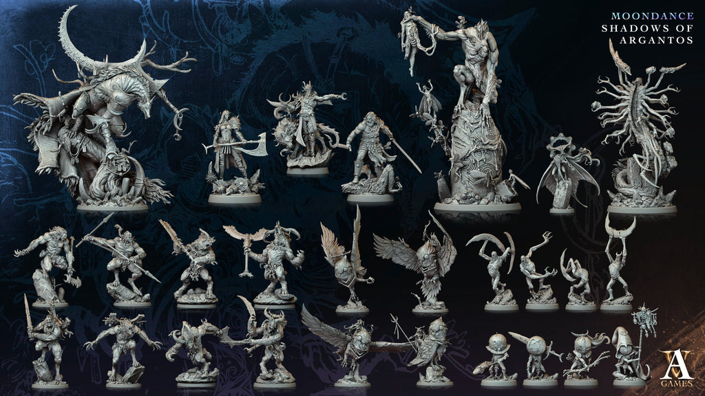 3D Printed Archvillain Games Moonmane Howler Moondance - Shadows of Argantos 28 32mm D&D
