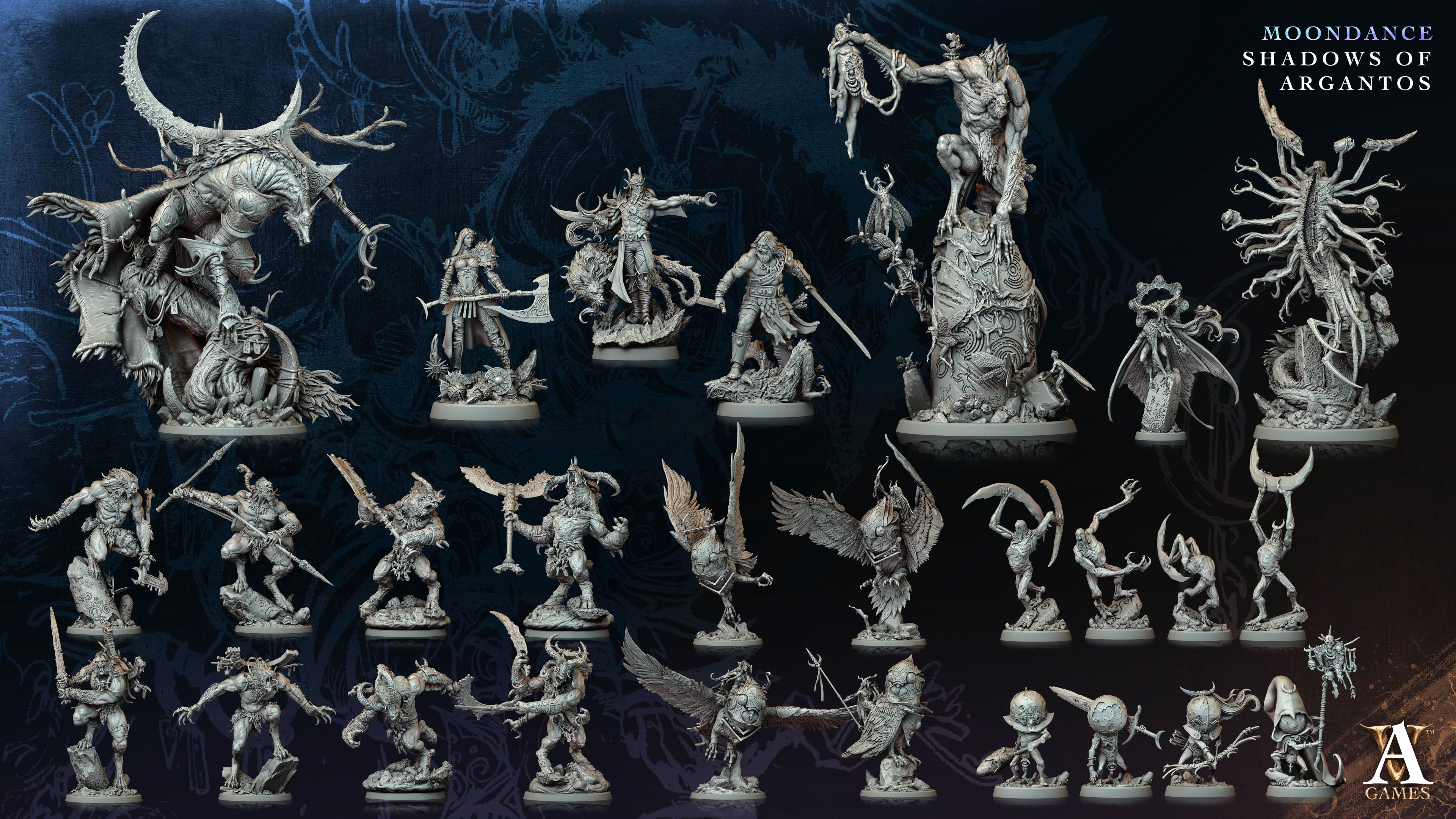 3D Printed Archvillain Games Selenoprosopos Moondance - Shadows of Argantos 28 32mm D&D