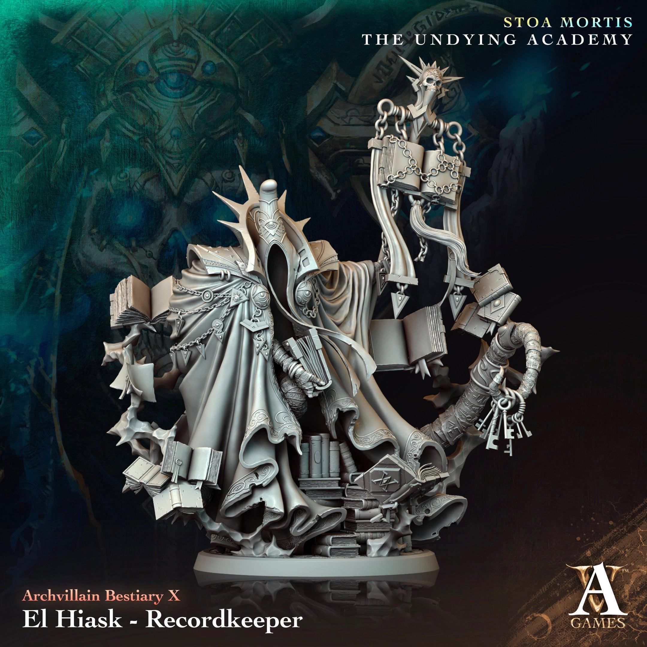 3D Printed Archvillain Games El Hiask Recordkeeper Archvillain Bestiary Vol. X 28 32mm D&D