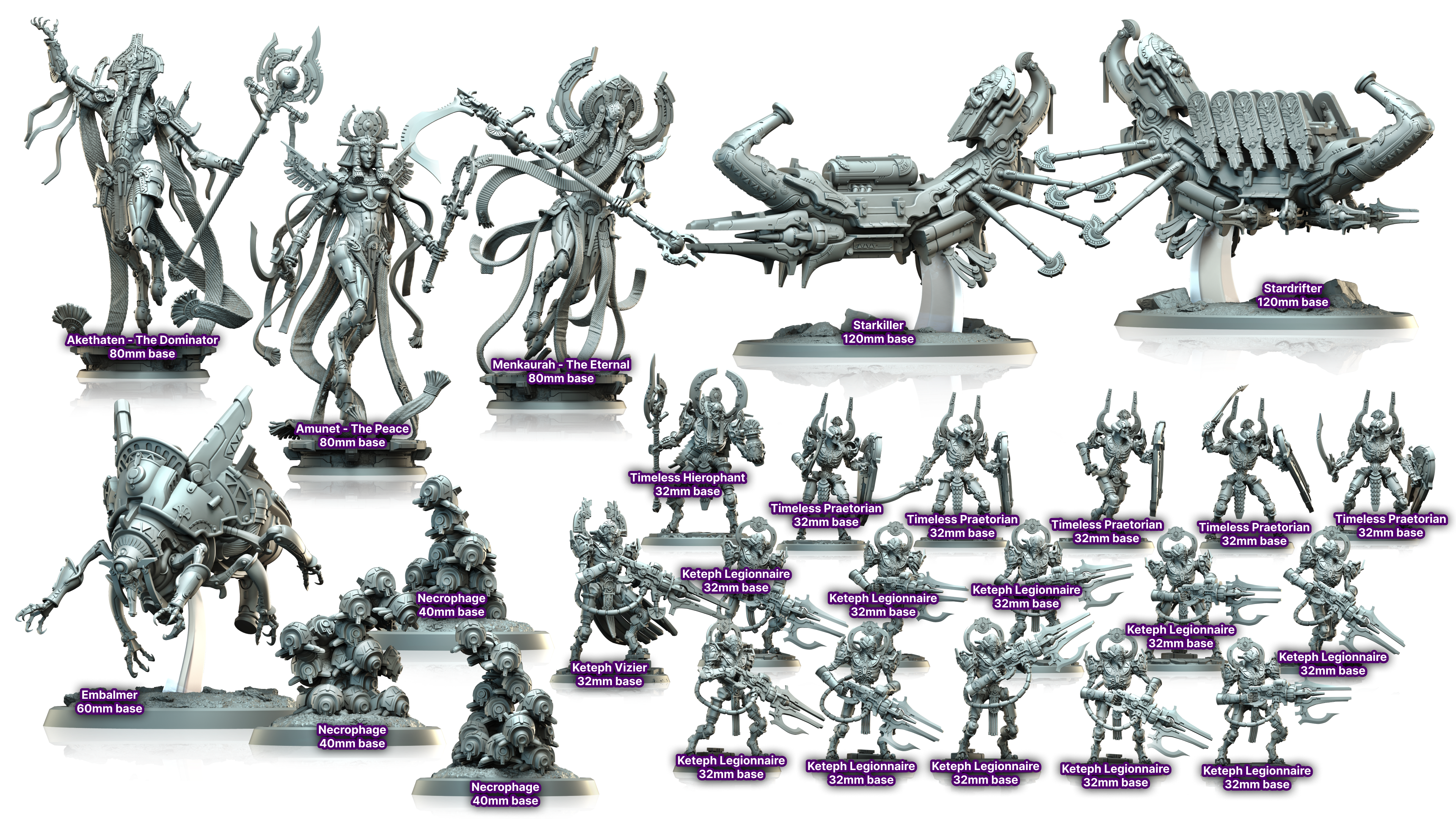 3D Printed Archvillain Games Stardrifter Empire of Stars Timeless Trinity 28 32mm D&D