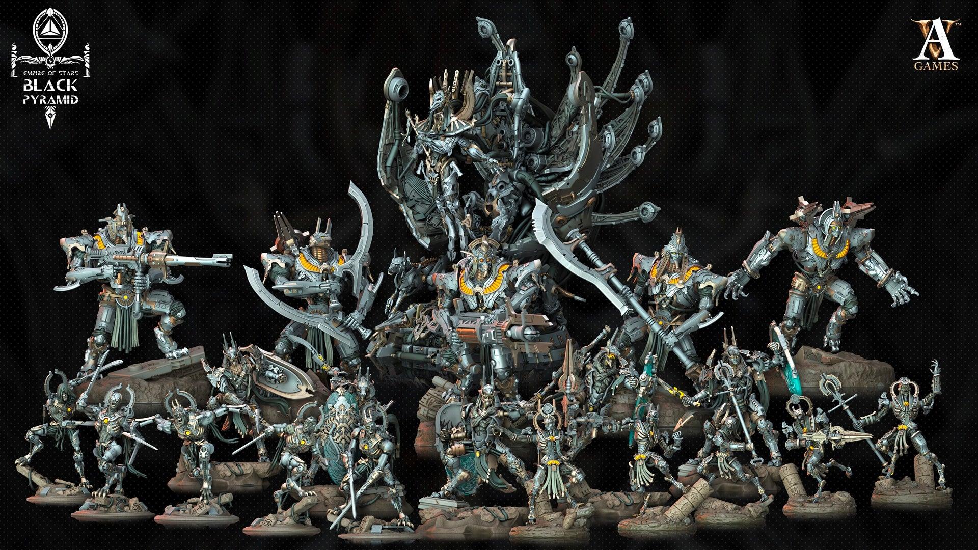 3D Printed Archvillain Games Empire of Stars - Black Pyramid Keteph Atekhramun 28 32mm D&D