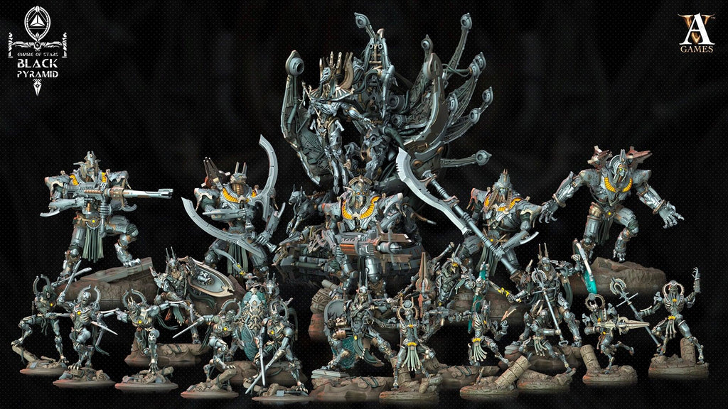 3D Printed Archvillain Games Empire of Stars - Black Pyramid Keteph Divinity 28 32mm D&D