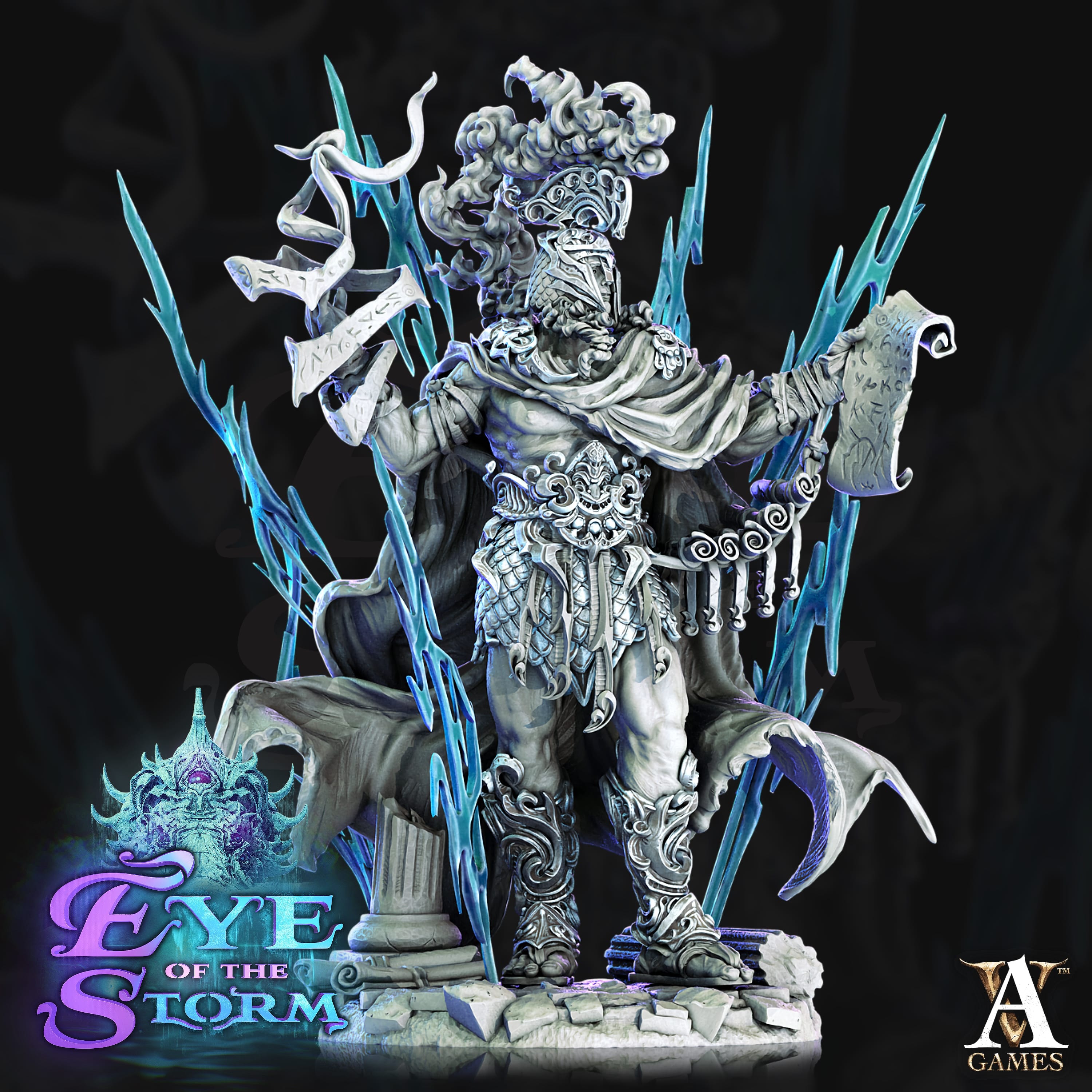 3D Printed Archvillain Games Eye of the Storm Krotos - Storm Giant Orator 28mm 32mm D&D