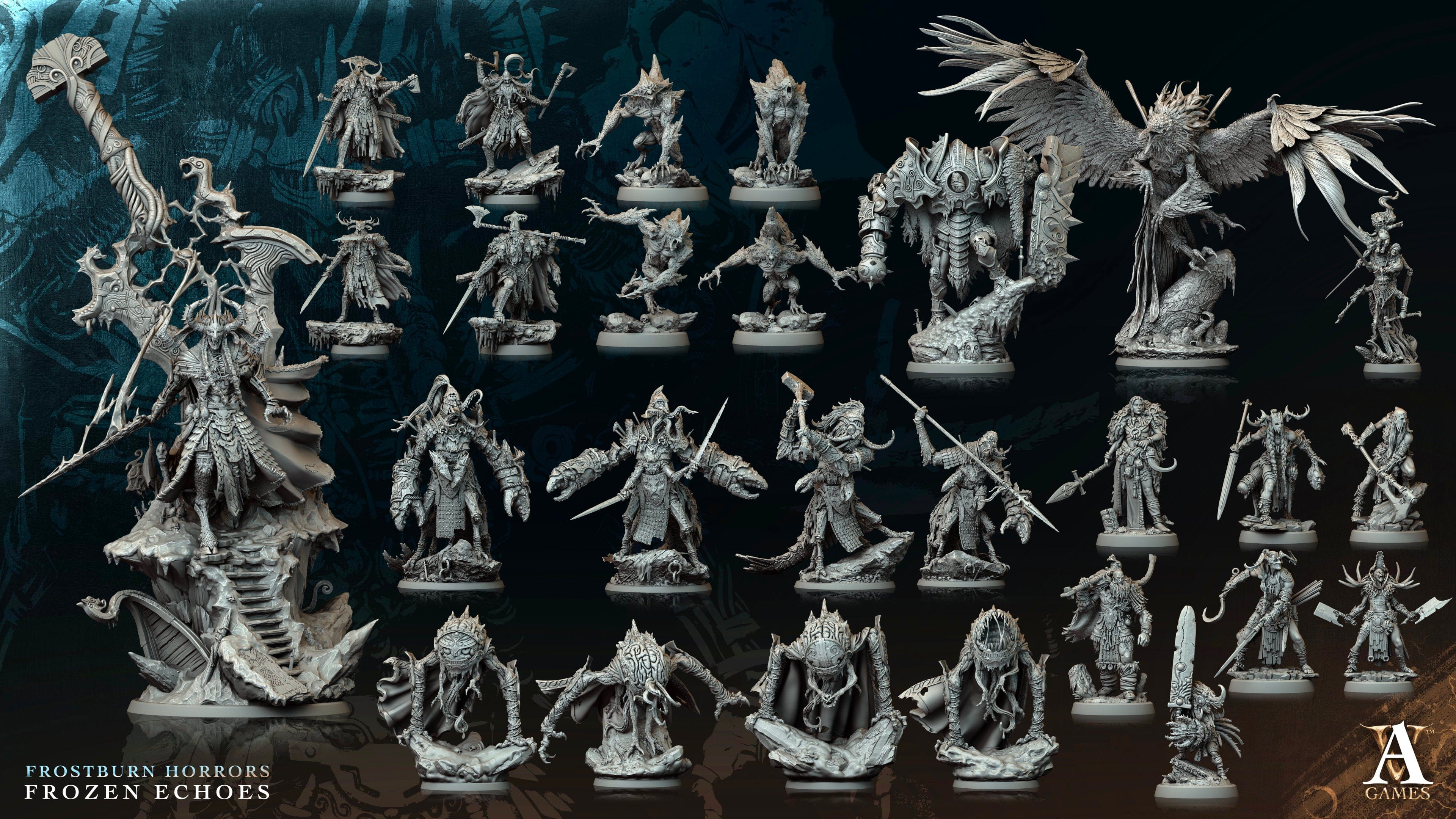 3D Printed Archvillain Games Icetor Horror Frostburn Horrors Frozen Echoes 28 32mm D&D