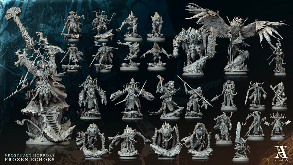 3D Printed Archvillain Games Ironshell Ymirling Frostburn Horrors Frozen Echoes 28 32mm D&D