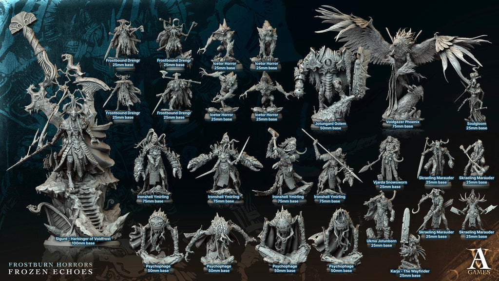 3D Printed Archvillain Games Psychophage Frostburn Horrors Frozen Echoes 28 32mm D&D