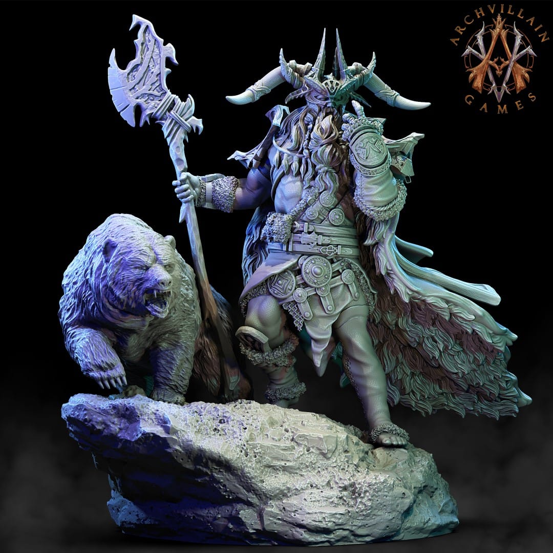 3D Printed Archvillain Games Frostburn Horrors - Frost Giant Jarl 28mm 32mm D&D