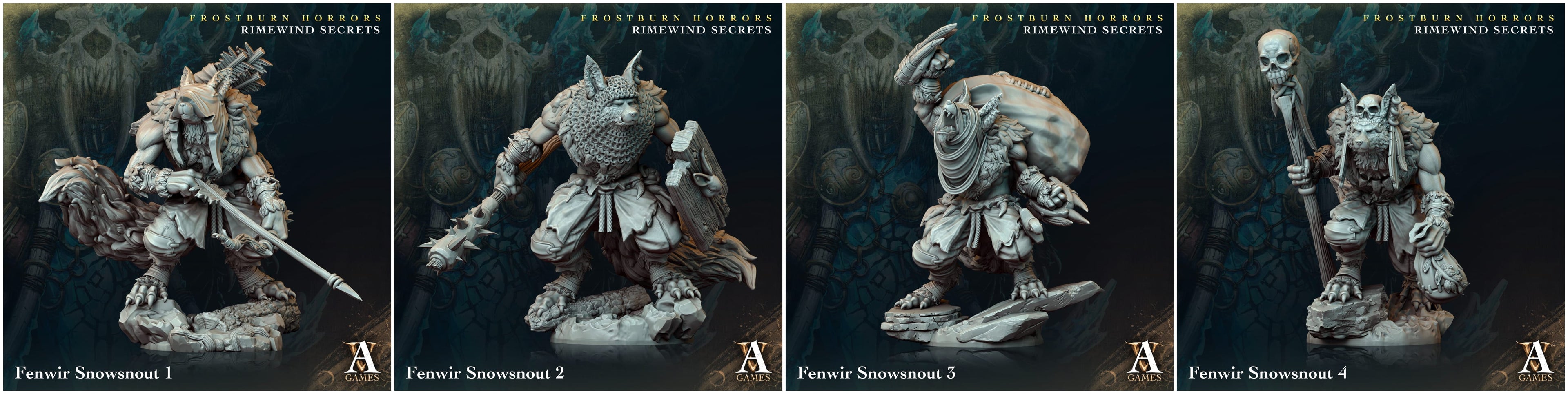 3D Printed Archvillain Games Frostburn Horrors Rimewind Secrets - Fenwir Snowsnout 28mm 32mm D&D