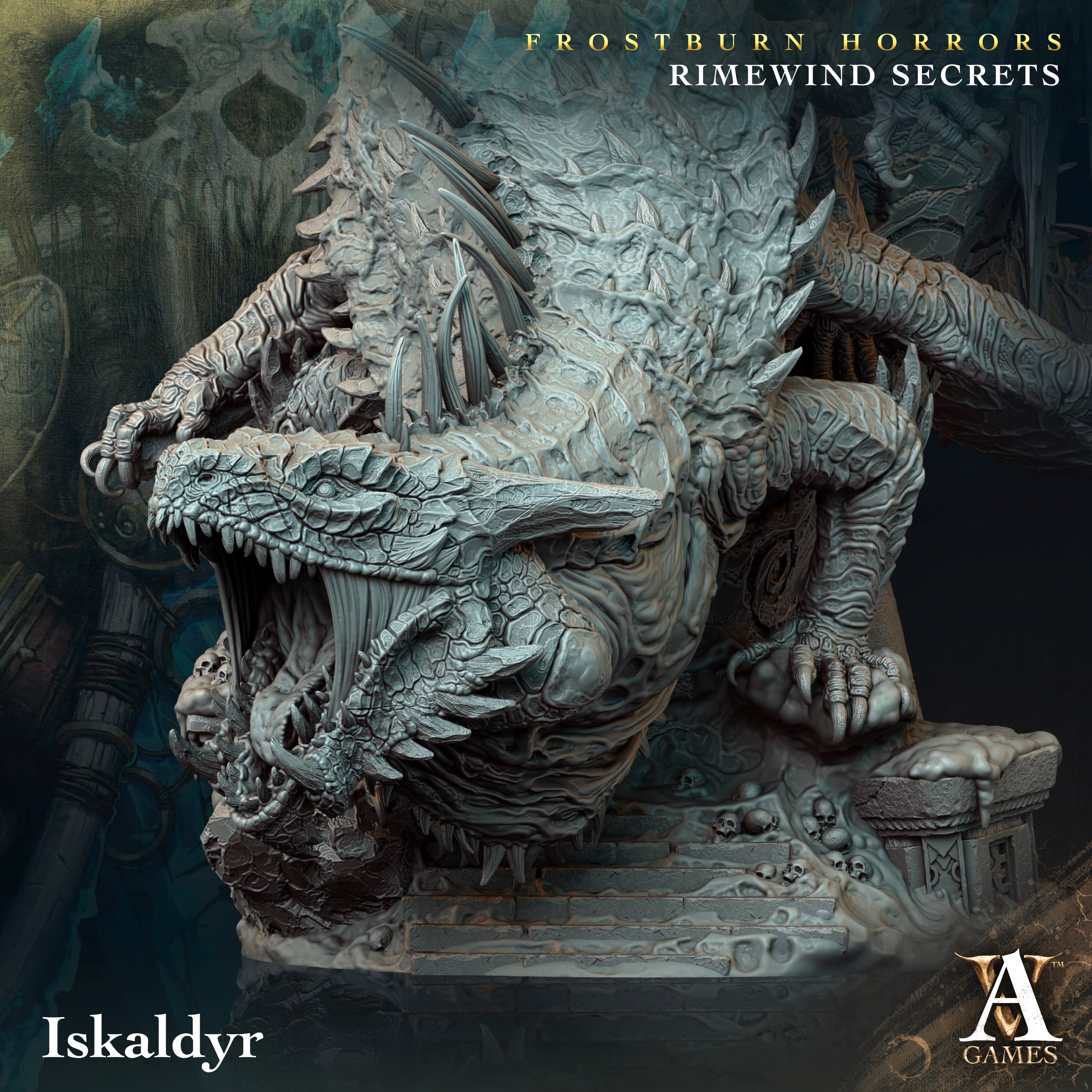 3D Printed Archvillain Games Frostburn Horrors Rimewind Secrets - Iskaldyr 28mm 32mm D&D