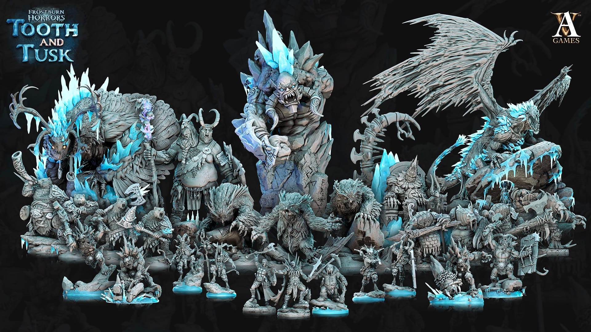 3D Printed Archvillain Games Frostburn Horrors Tooth and Tusk - Ovis 28mm 32mm D&D