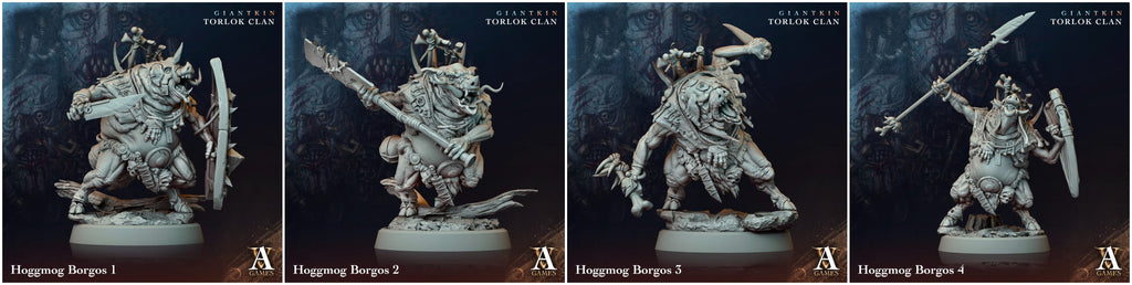 3D Printed Archvillain Games Giantkin - Torlok Clan Hoggmog Borgos 28 32mm D&D