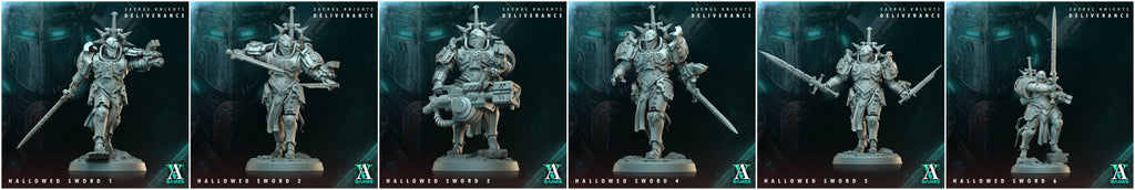 3D Printed Archvillain Games Hallowed Swords Sacral Knights Deliverance 28 32mm D&D