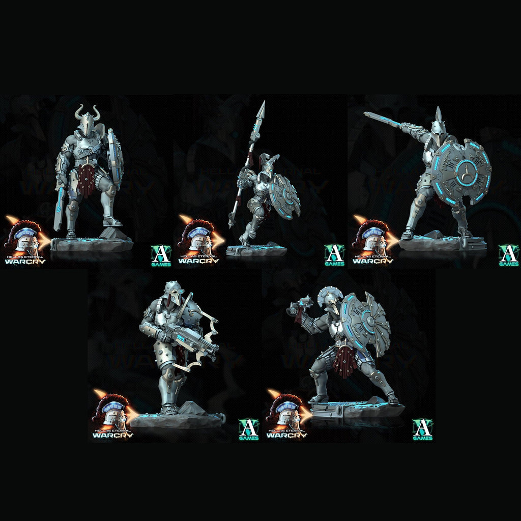 3D Printed Archvillain Games Hellas Eternal - Warcry Oplites 28 32mm D&D