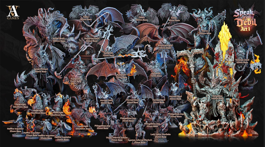 3D Printed Archvillain Games Hellfire Inquisitor Speak of the Devil Act I 28 32mm D&D
