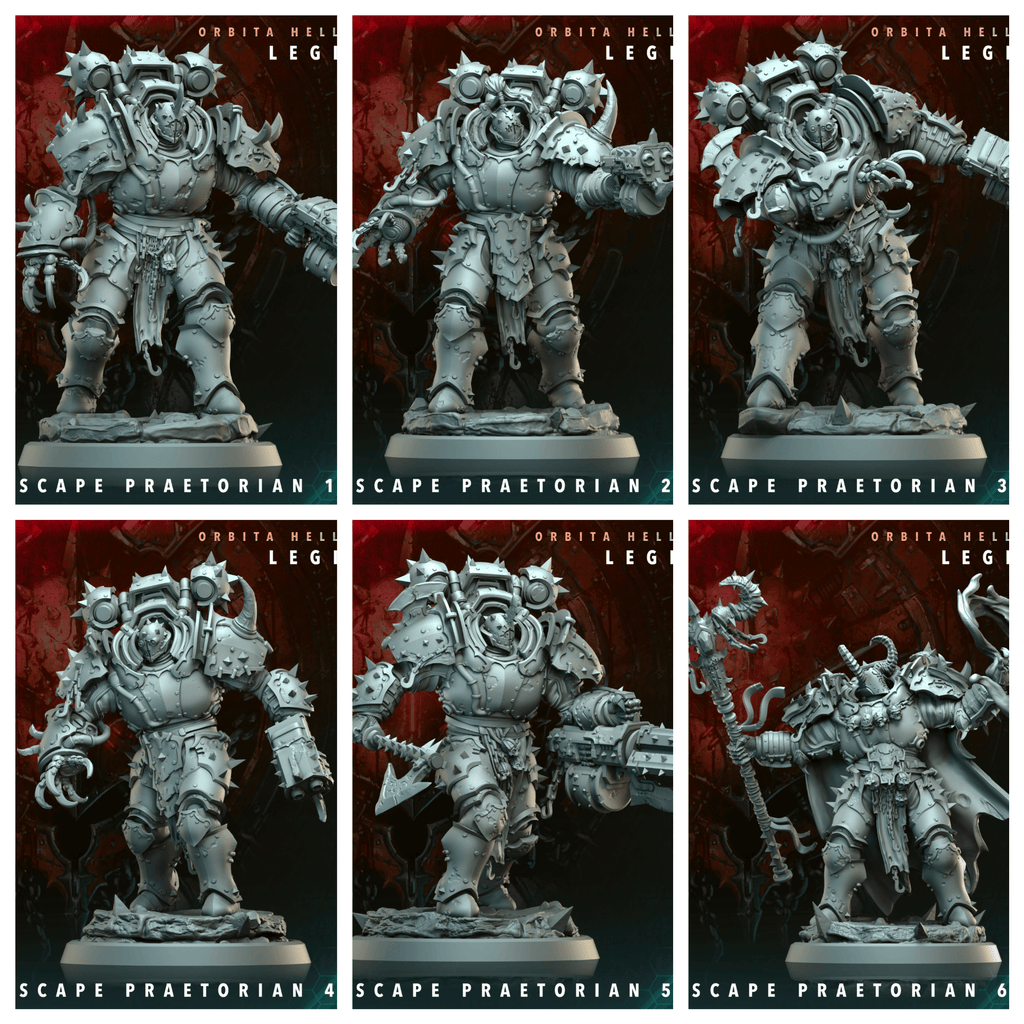 3D Printed Archvillain Games Hellscape Praetorian Orbita Hellscape - Legions 28 32mm D&D