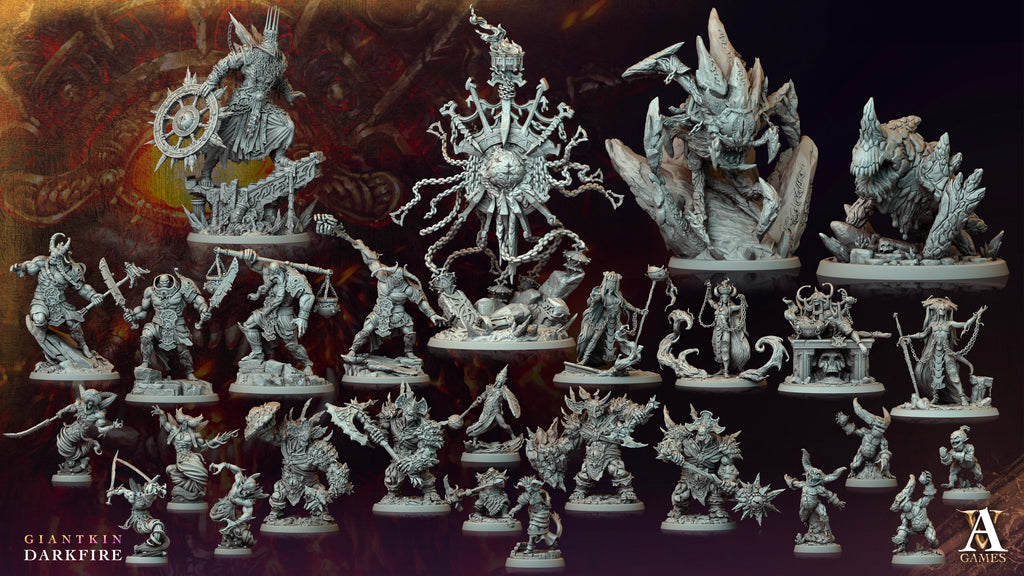 3D Printed Archvillain Games Ignarax the Corruptor Giantkin Darkfire Archvillain Society Vol. XXXIV 28 32mm D&D