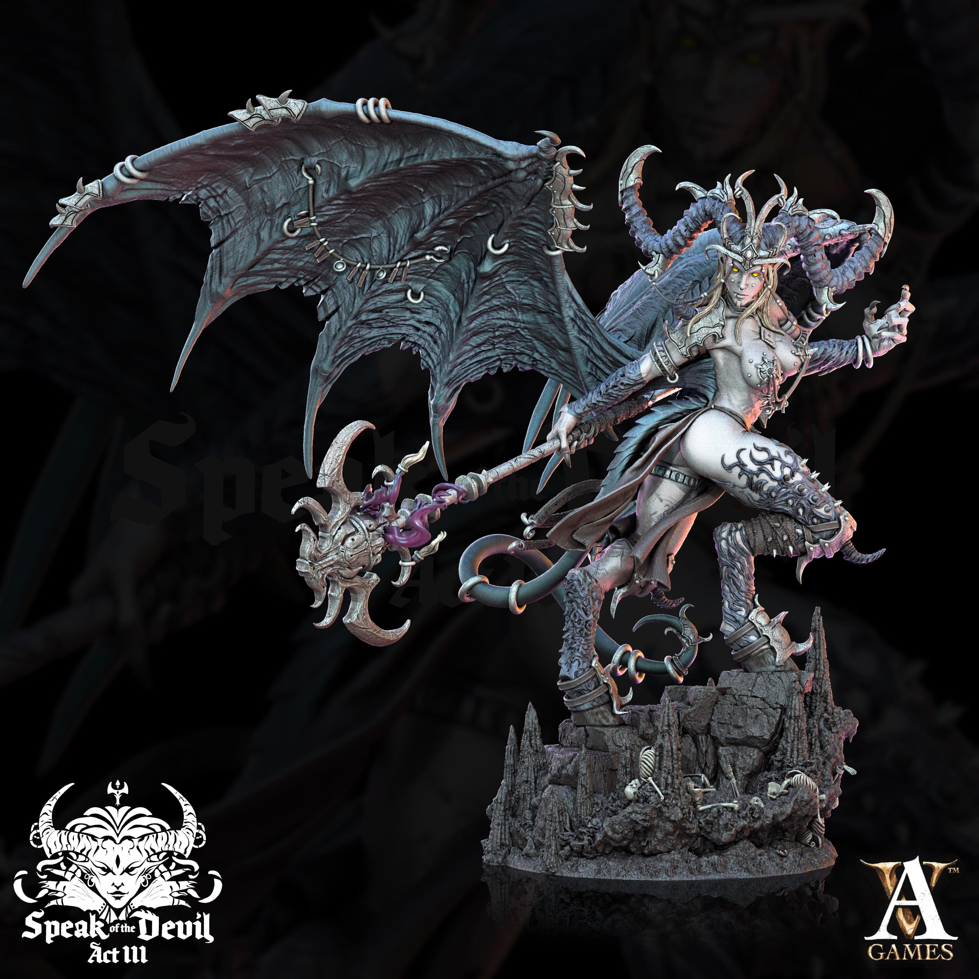 3D Printed Archvillain Games Illyra'Vash The First Harlot Speak of the Devil Vol. III 28 32mm D&D