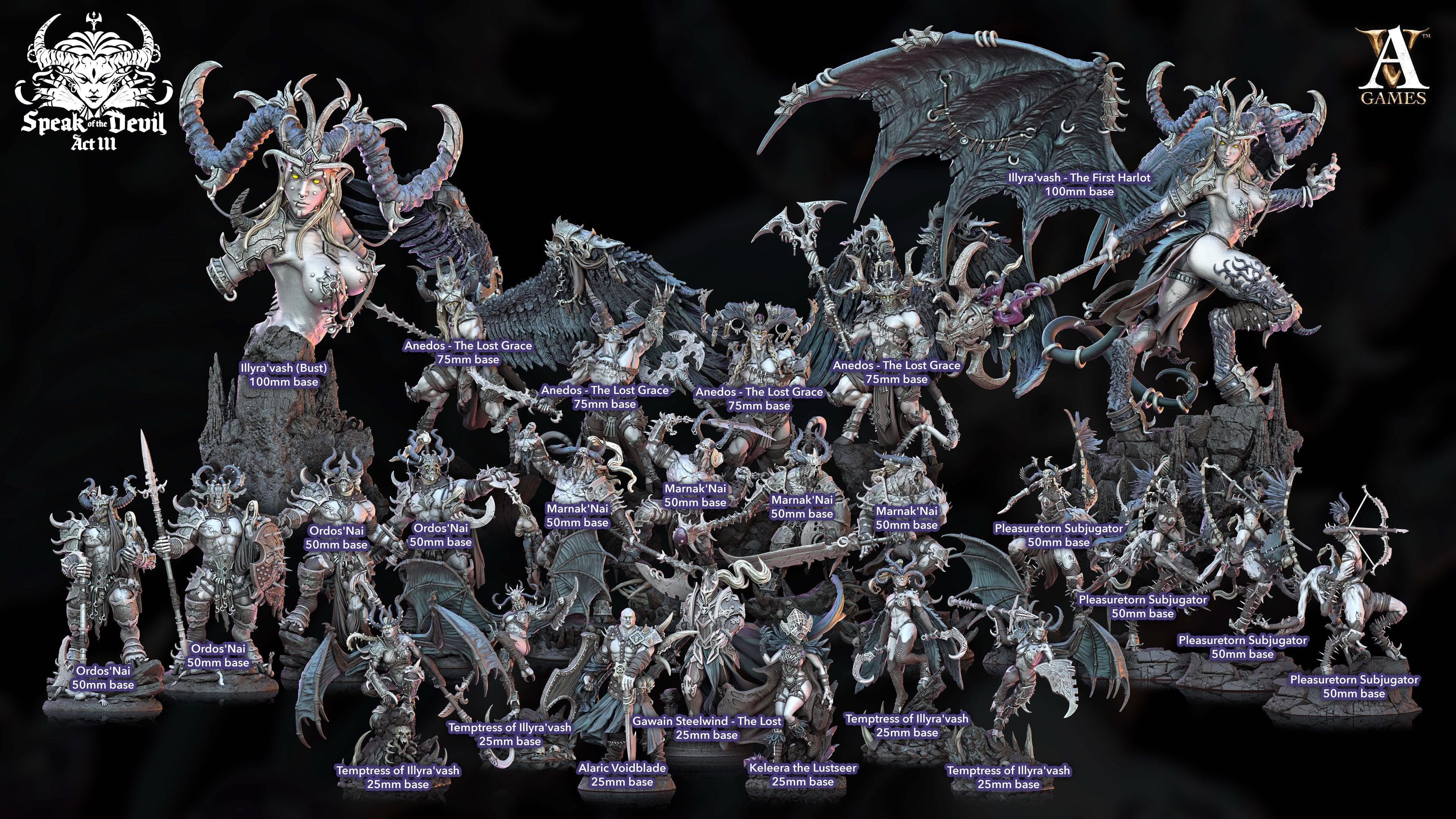 3D Printed Archvillain Games Pleasuretorn Subjugators Set Speak of the Devil Vol. III 28 32mm