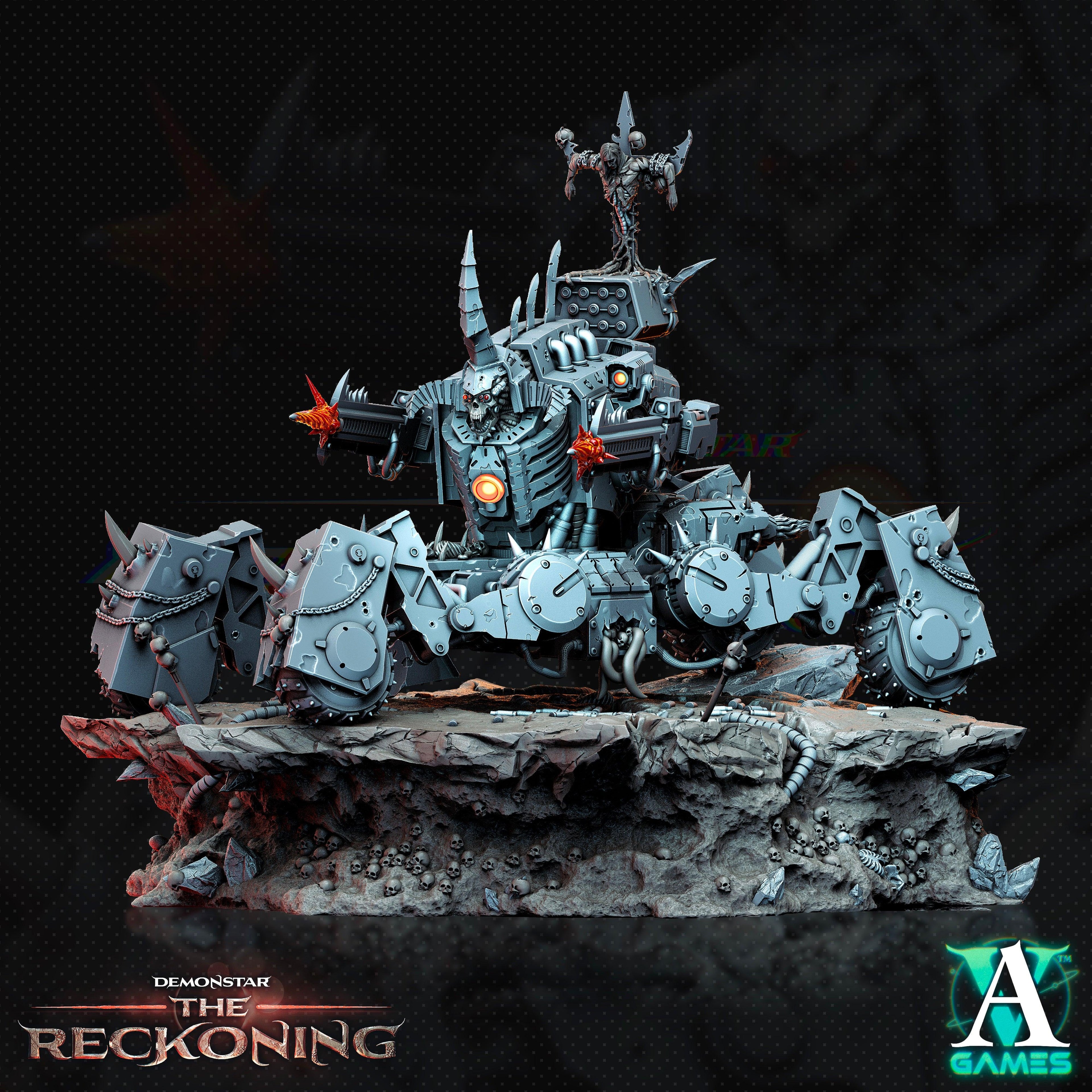 3D Printed Archvillain Games Kaus Chaosbred Dreadnaught Demonstar - The Reckoning 28 32mm D&D