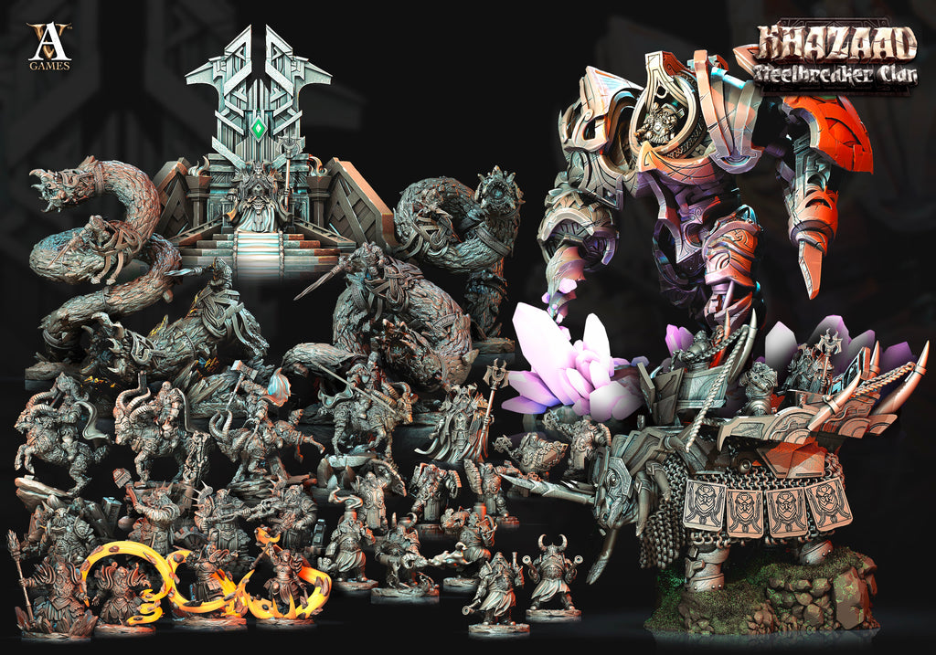 3D Printed Archvillain Games Khazaad Steelbreaker Clan - Monometronaut 28mm 32mm D&D