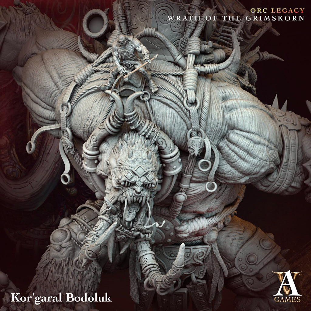 3D Printed Archvillain Games Kor’garal Bodoluk Orc Legacy Wrath of the Grimskorn 28 32mm D&D