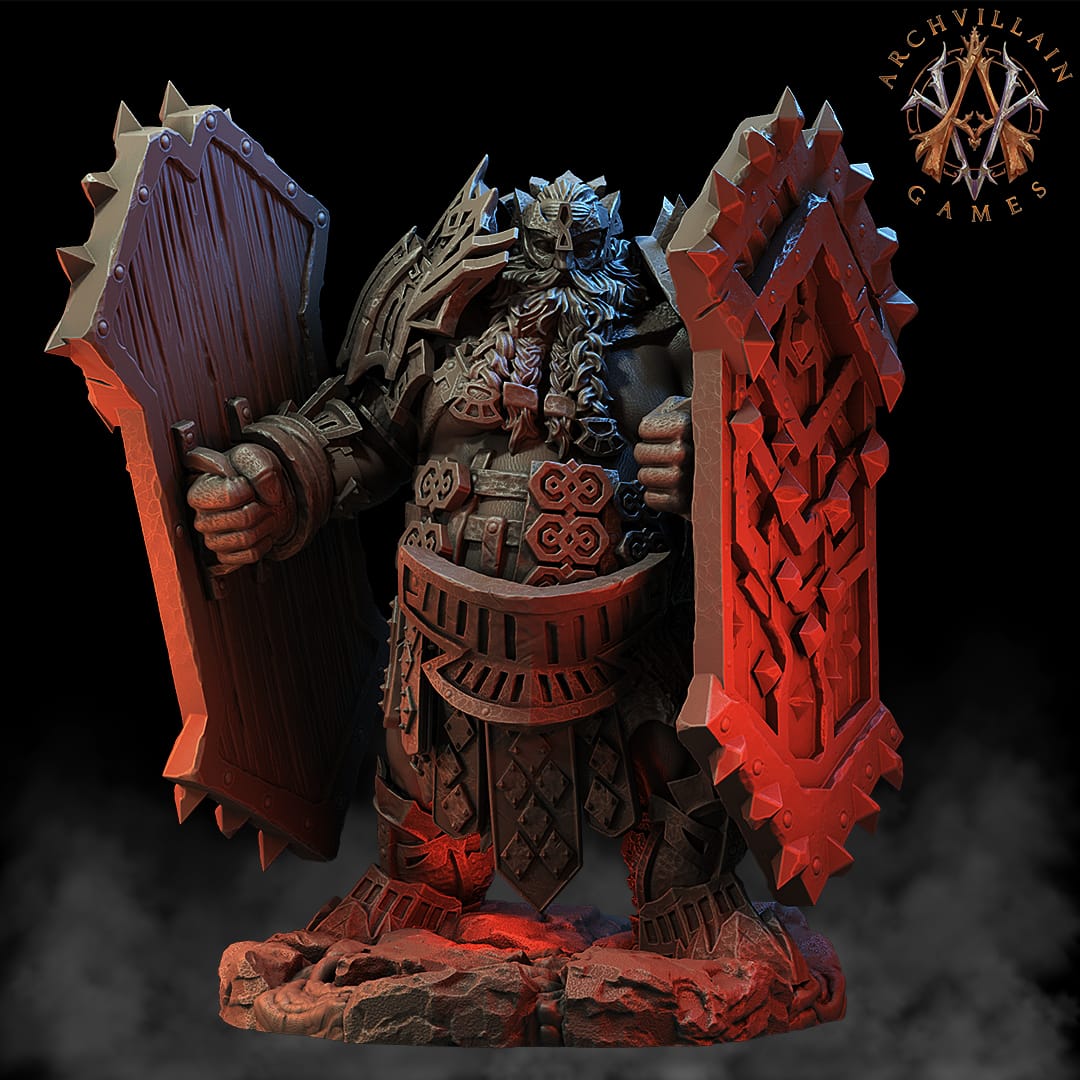 3D Printed Archvillain Games Magma Lords - Fire Giant Juggernaut 28mm 32mm D&D