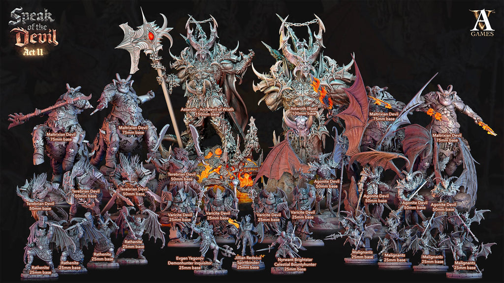3D Printed Archvillain Games Malignants Speak of the Devil Act II 28 32mm D&D