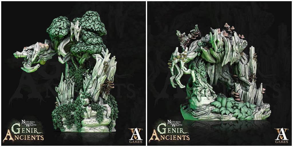 3D Printed Archvillain Games Nature's Wrath Genir Ancients - Young Treants 28mm 32mm D&D