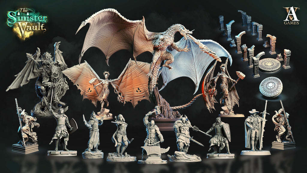 3D Printed Archvillain Games Neverishka Spawn of Ethrazek The Sinister Vault 28 32mm D&D
