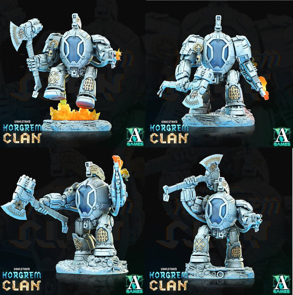 3D Printed Archvillain Games Norgrem Ironclads Vahlstahd - Norgrem Clan 28 32mm D&D