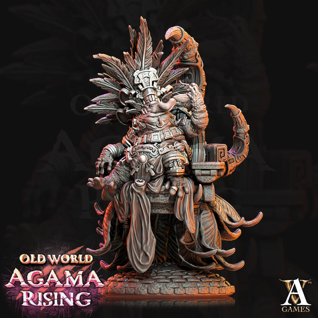 3D Printed Archvillain Games Old World Agama Rising - High Priest of Ziskal 28mm 32mm D&D