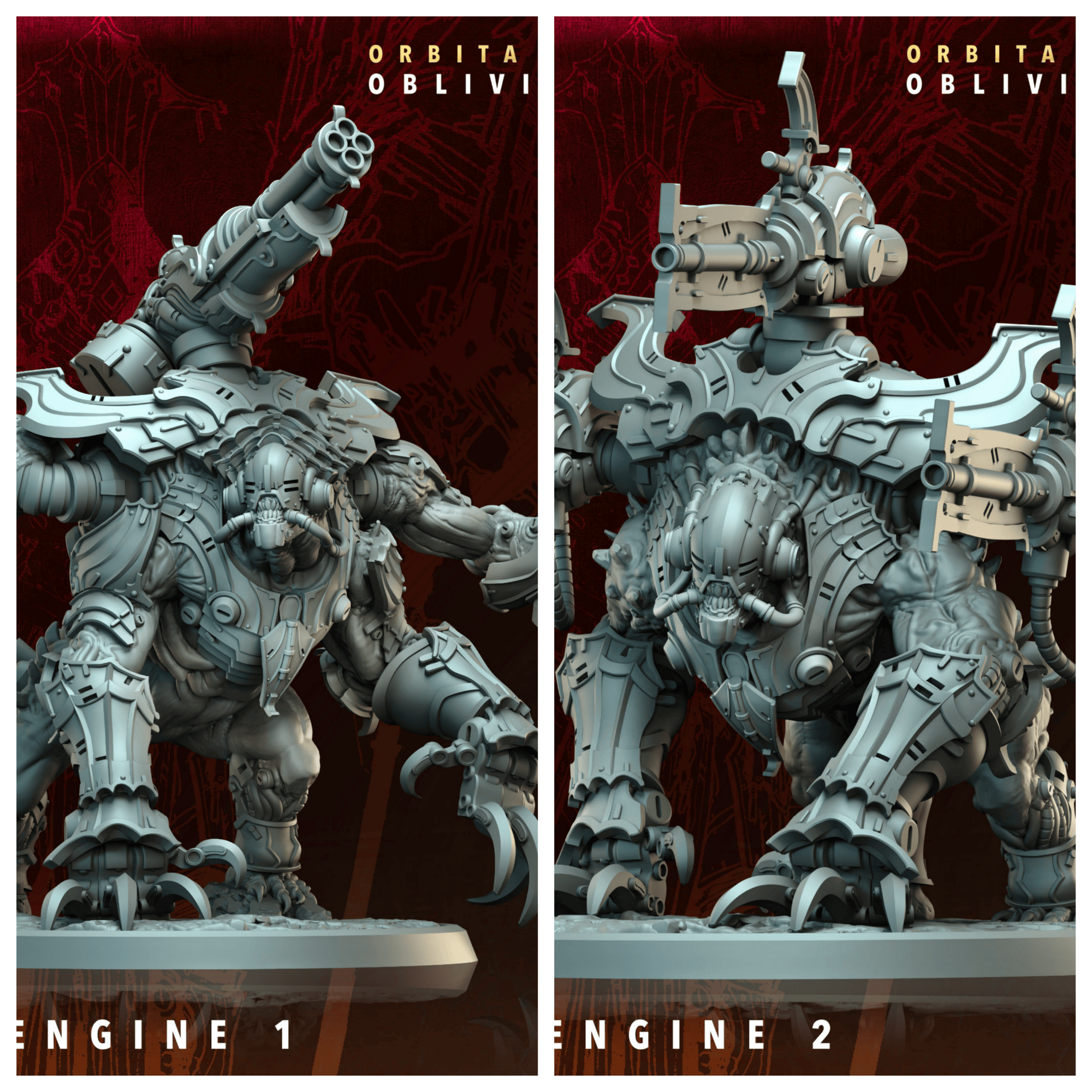 3D Printed Archvillain Games Panic Engine Orbita Hellscape Oblivion Court 28 32mm D&D