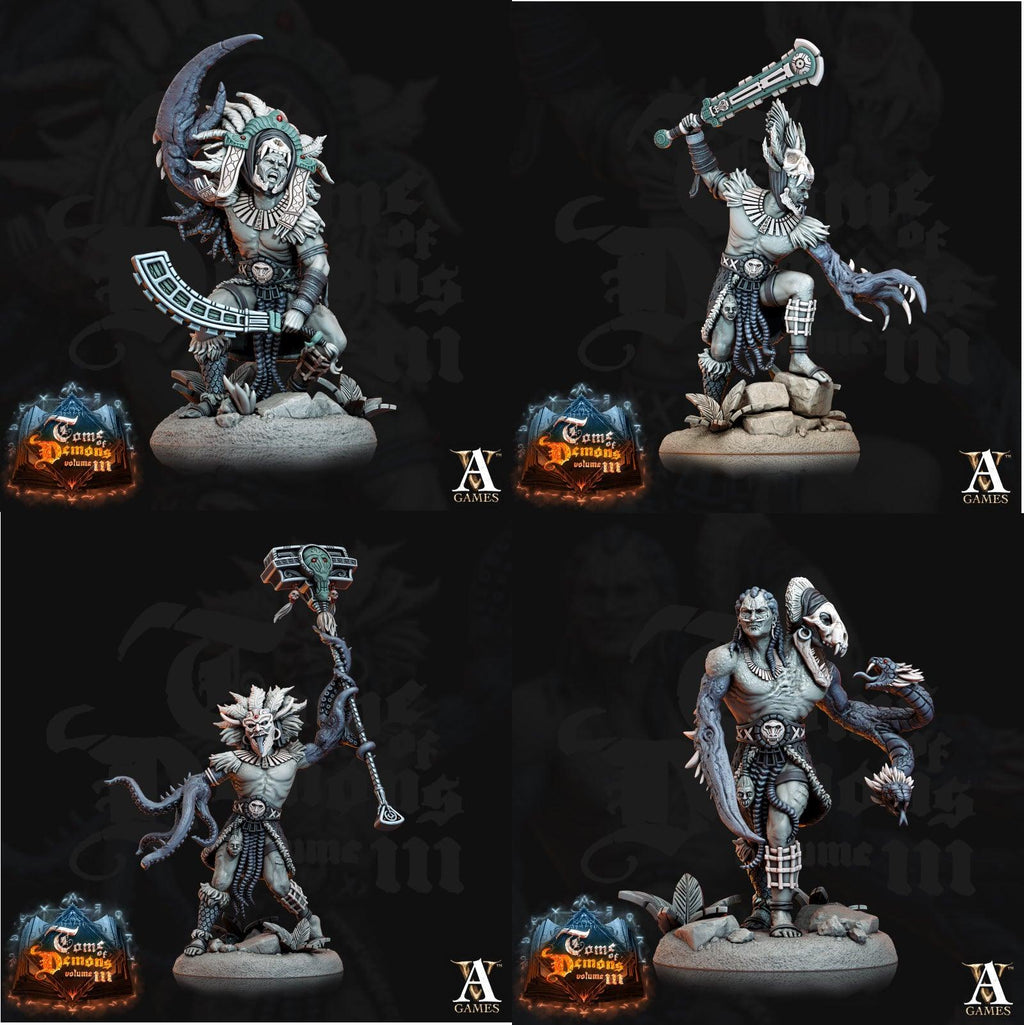 3D Printed Archvillain Games Qyintakla Corrupted Hunters Tome of Demons 28 32mm D&D