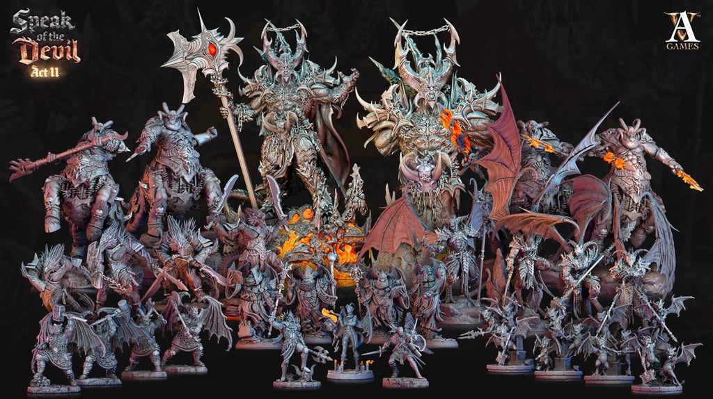 3D Printed Archvillain Games Rathenites Speak of the Devil Act II 28 32mm D&D