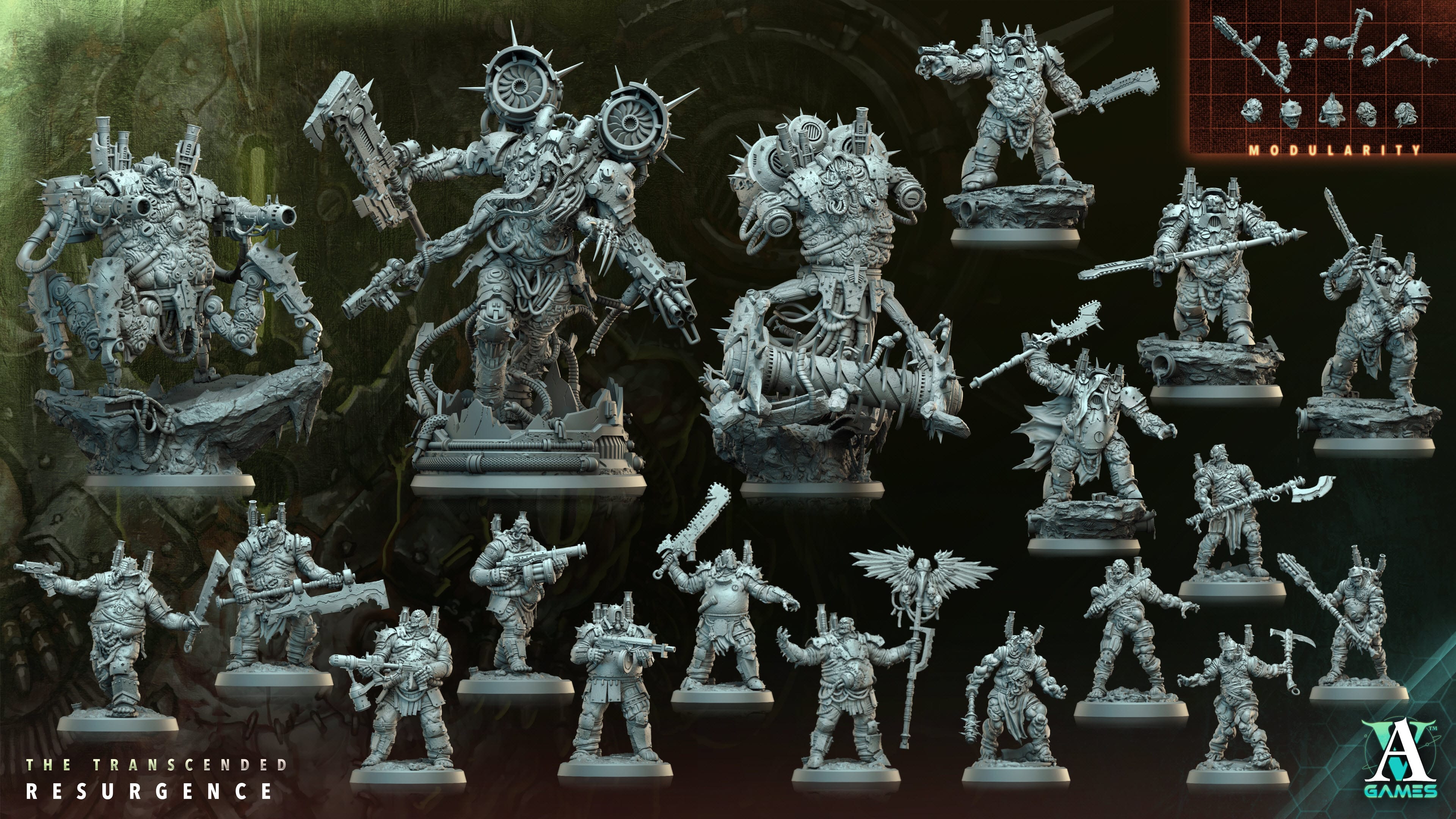 3D Printed Archvillain Games Rotmower The Transcended Resurgence 28 32mm D&D