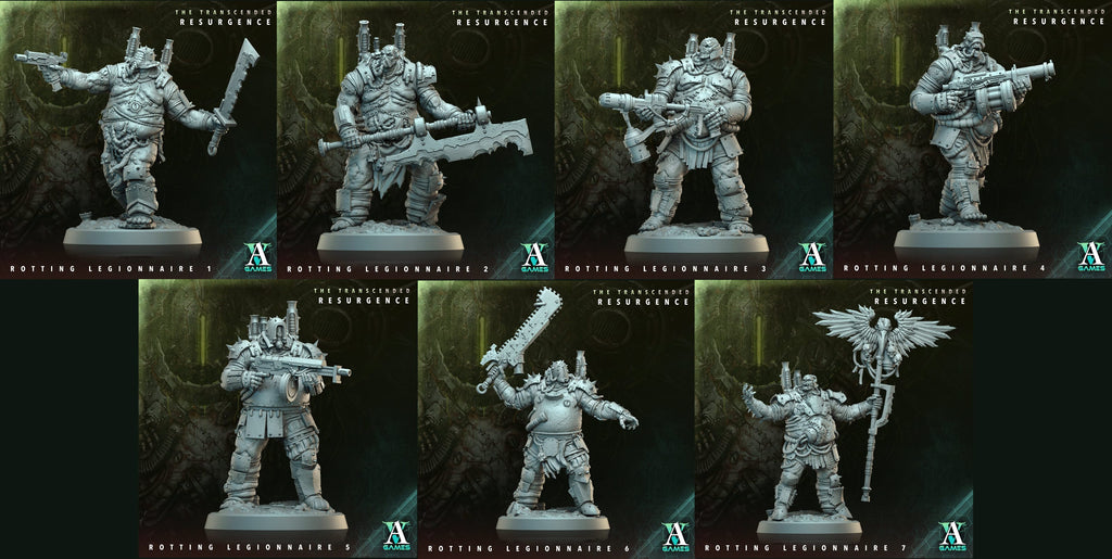 3D Printed Archvillain Games Rotting Legionnaire The Transcended Resurgence 28 32mm D&D