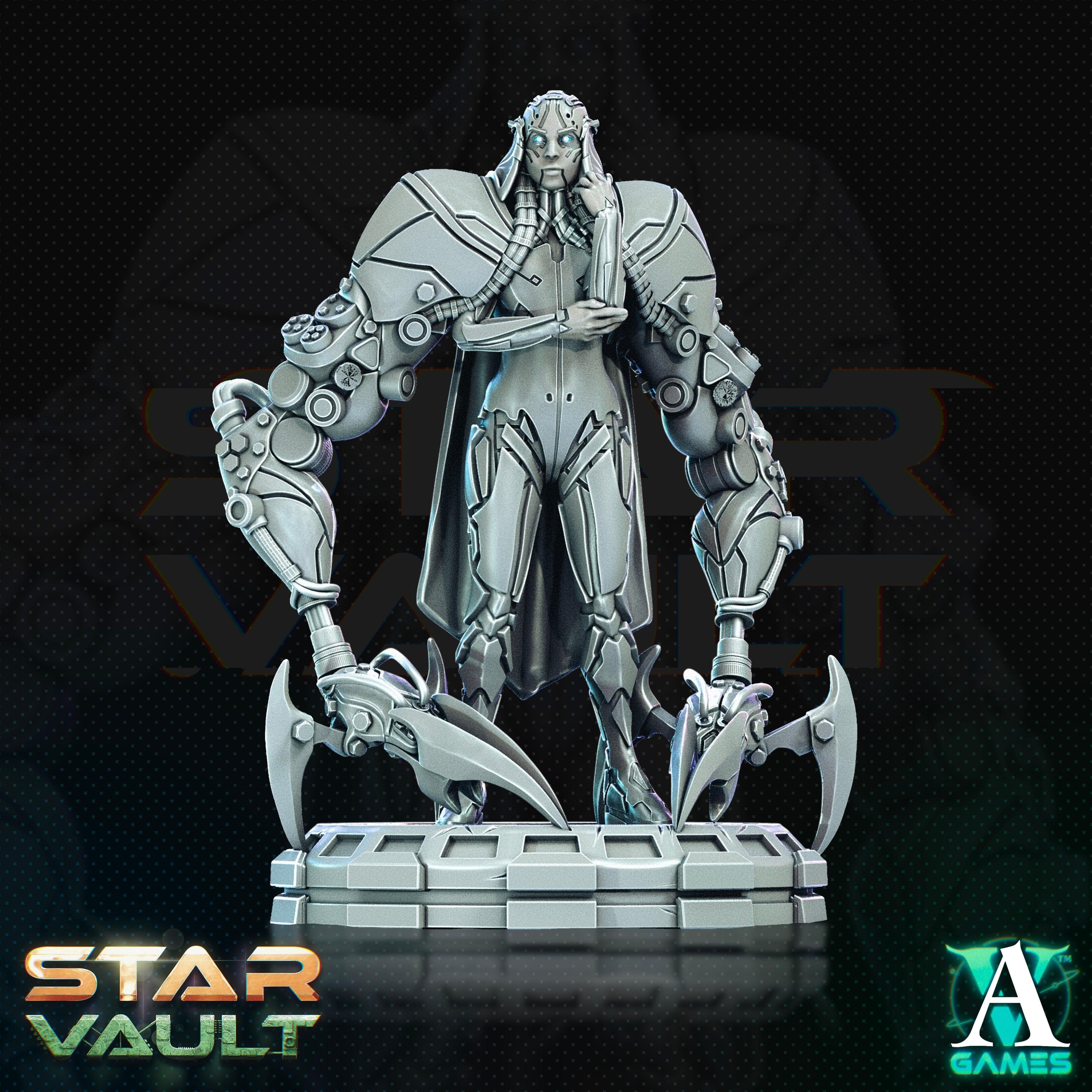 3D Printed Archvillain Games Sakura Cartel Mech Tech The Star Vault 28 32mm D&D