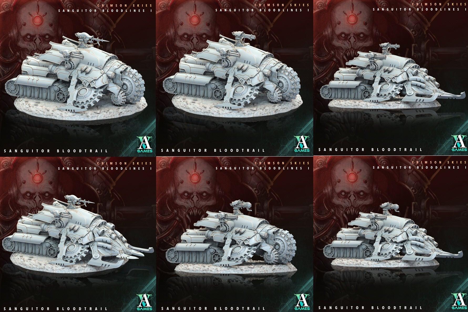 3D Printed Archvillain Games Sanguitor Bloodtrail Crimson Skies - Sanguitor Bloodlines Bloodright - Anathema 28 32mm D&D
