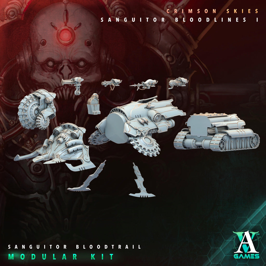 3D Printed Archvillain Games Sanguitor Bloodtrail Crimson Skies - Sanguitor Bloodlines Bloodright - Anathema 28 32mm D&D