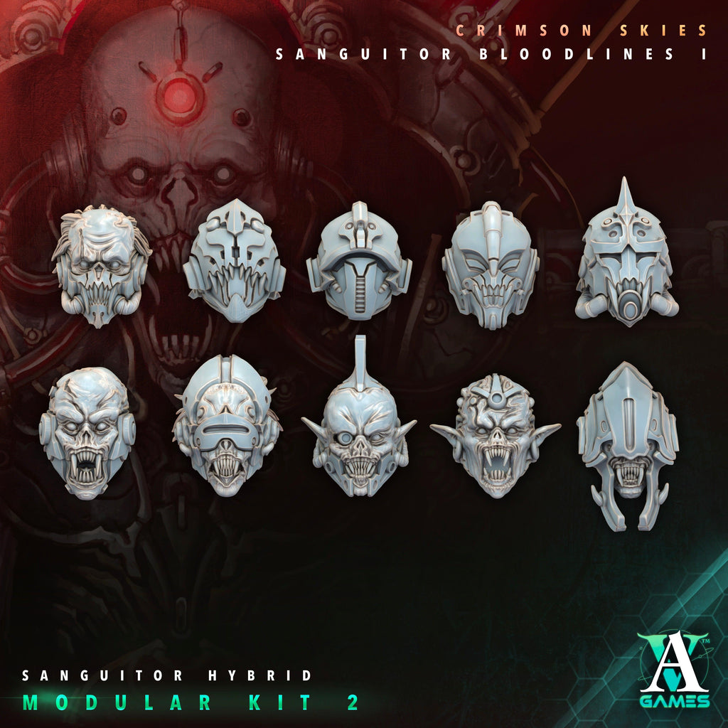 3D Printed Archvillain Games Sanguitor Hybrids Crimson Skies - Sanguitor Bloodlines Bloodright - Anathema 28 32mm D&D