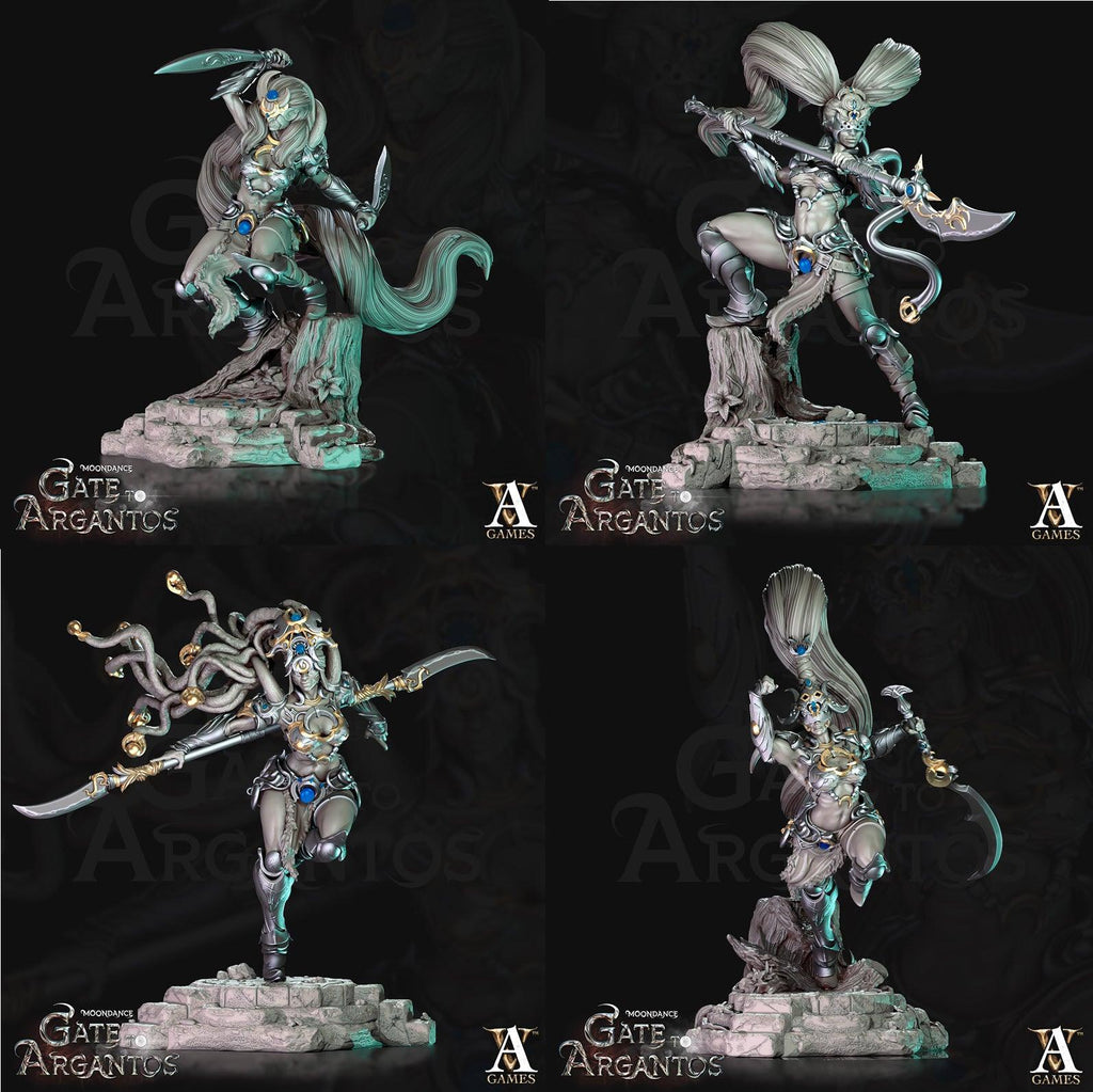 3D Printed Archvillain Games Sister Of The Black Moon Moondance - Gate to Argantos 28 32mm D&D