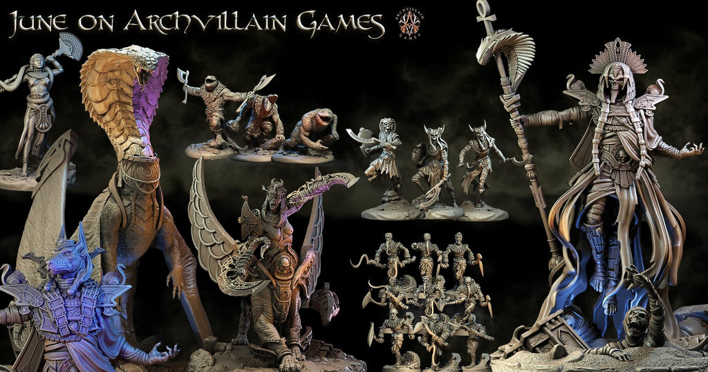 3D Printed Archvillain Games Sobesksen The Empire of Sands 28 32mm D&D