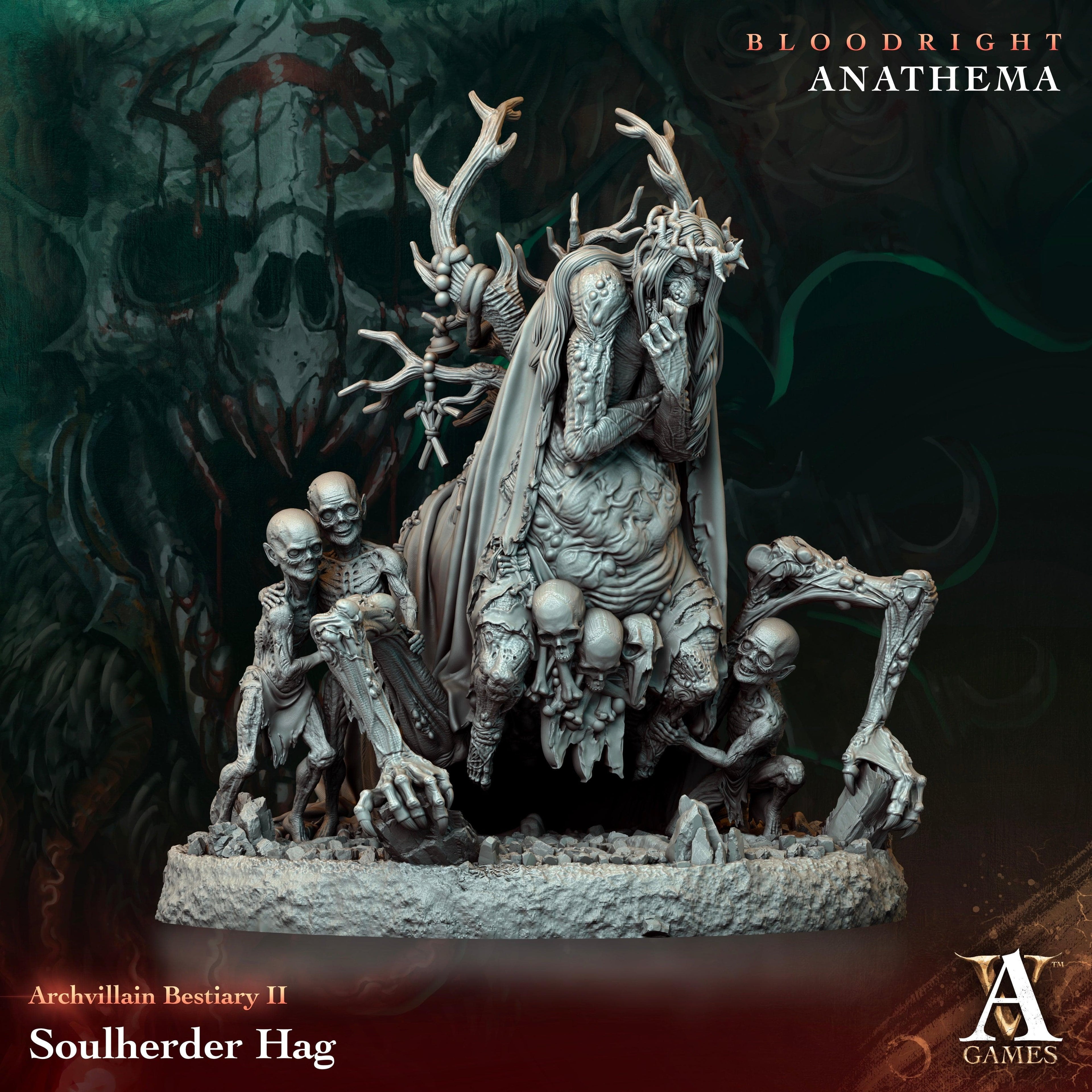 3D Printed Archvillain Games Soulherder Hag Archvillain Bestiary Vol. II 28 32mm D&D