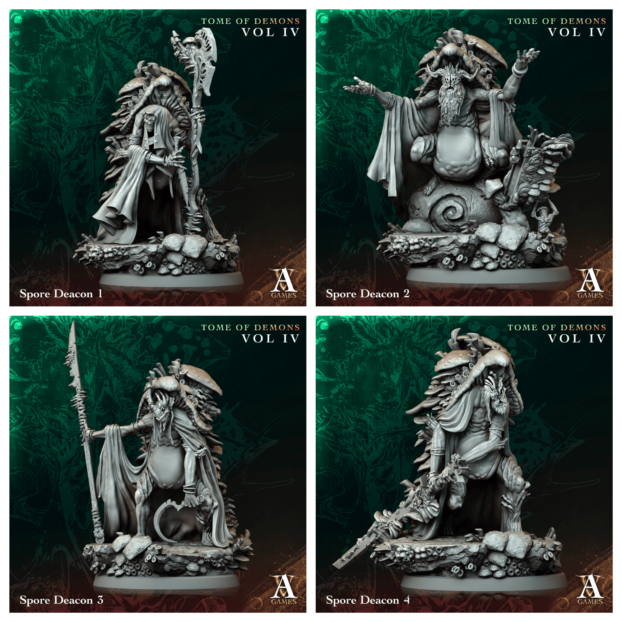 3D Printed Archvillain Games Spore Deacon Tome of Demons Vol IV 28 32mm D&D