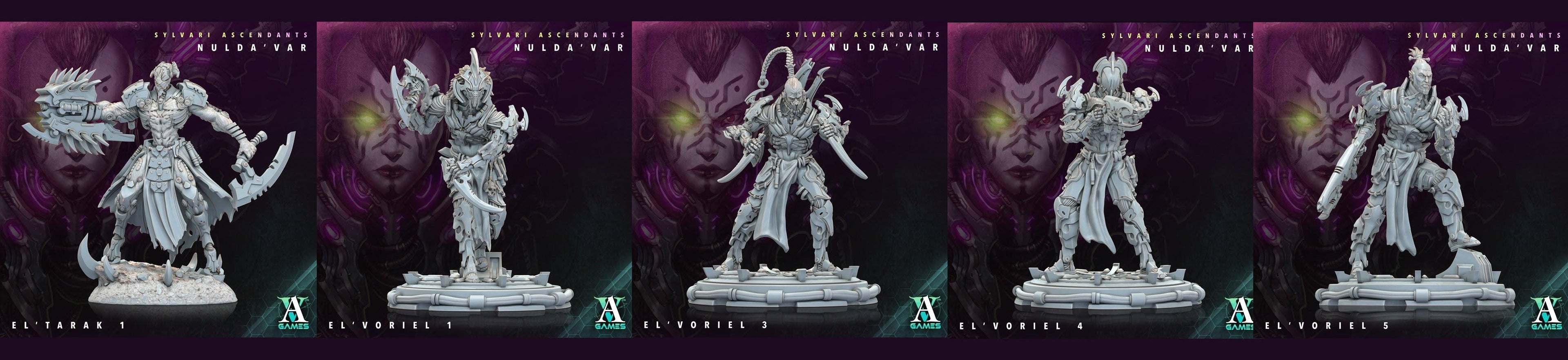 3D Printed Archvillain Games Sylvari Ascendants - Nulda Var El Tarak 28 32mm D&D