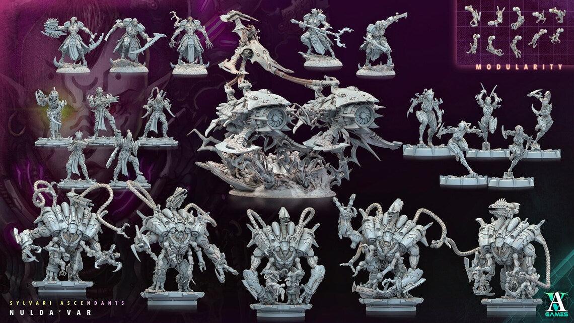 3D Printed Archvillain Games Sylvari Ascendants - Nulda Var El Tarak 28 32mm D&D